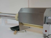 Close-up of pellets made with pellets maker