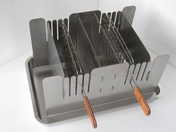 Collapsible BBQ grill packed in a compact bag