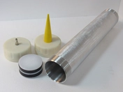 Pneumatic dough gun nozzle detail